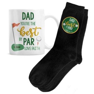 Personalised Best By Par Mug & Socks Set For Men