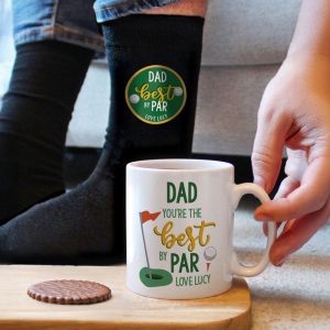 Personalised Best By Par Mug & Socks Set For Men