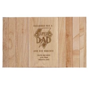 Personalised Super Dad Wooden Sofa Tray