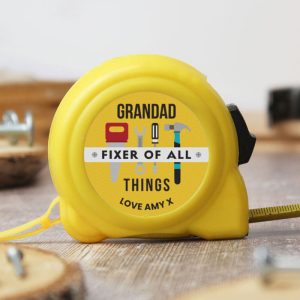 Personalised Fixer of All Things Yellow Tape Measure