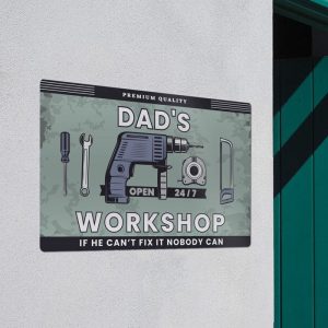 Personalised Workshop Metal Sign Men's Gift