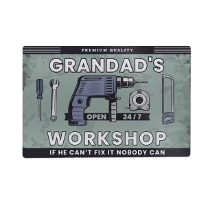 Personalised Workshop Metal Sign Men's Gift