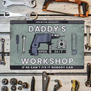 Personalised Workshop Metal Sign Men's Gift