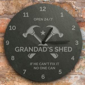 Personalised Tools Slate Wall Clock