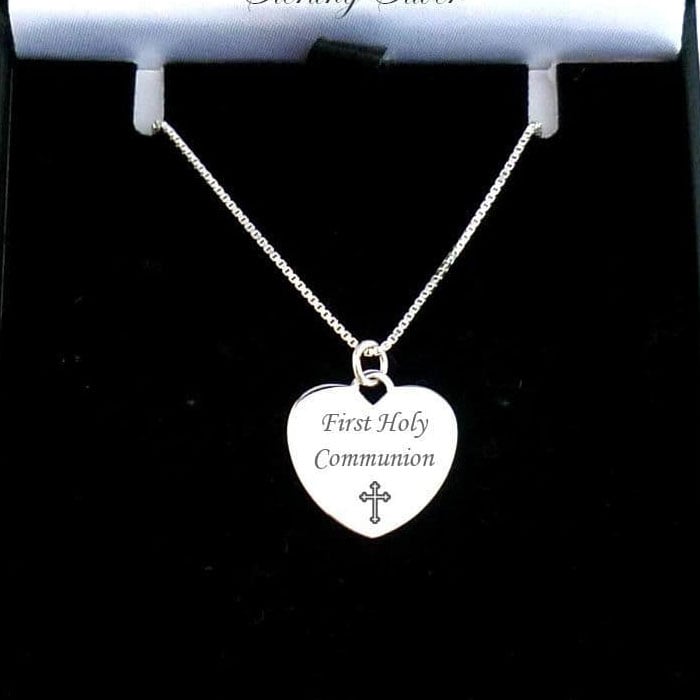 Sterling Silver Personalised First Holy Communion Necklace
