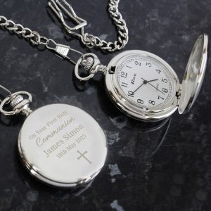 Boy's Personalised Holy Communion Pocket Watch