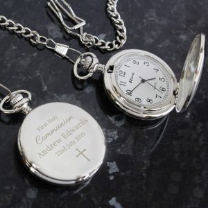 Boy's Personalised Holy Communion Pocket Watch