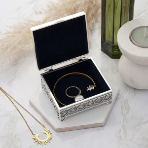 Girl's Personalised Graduation Silver Plated Trinket Box