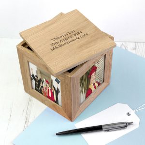 Personalised Graduation Wooden Photo Cube