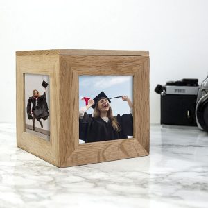 Personalised Graduation Wooden Photo Cube