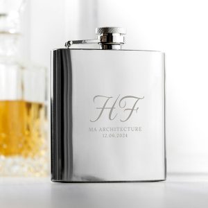 Personalised Graduation Hip Flask 6oz Stainless Steel