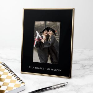 Personalised Graduation Photo Frame Black & Gold