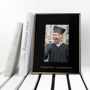 Personalised Graduation Photo Frame Black & Gold