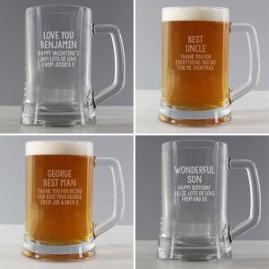 Personalised Free Text Pint Stern Glass Tankard