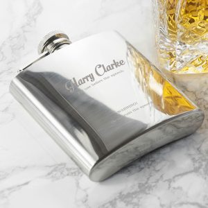 Engraved Best Man The Speech Stainless Steel Hip Flask