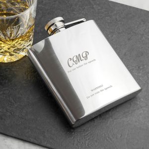 Engraved Best Man The Speech Stainless Steel Hip Flask