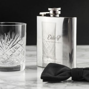 Engraved Best Man The Speech Stainless Steel Hip Flask