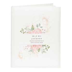 Personalised Floral Traditional Wedding Photo Album