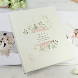 Personalised Floral Traditional Wedding Photo Album