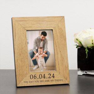 The Day You Became My Daddy Wooden 6x4 Inch Photo Frame