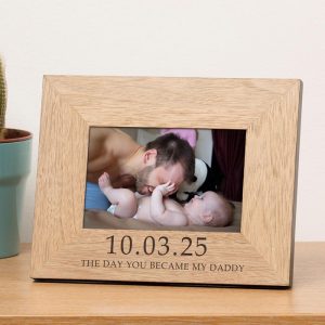 The Day You Became My Daddy Wooden 6x4 Inch Photo Frame