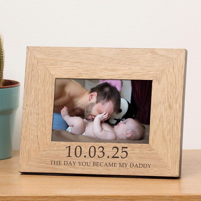 The Day You Became My Daddy Wooden 6x4 Inch Photo Frame