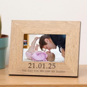The Day You Became My Daddy Wooden 7x5 Inch Photo Frame