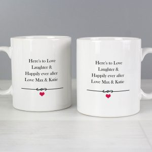 Personalised Mr & Mrs Mug Set Couple's Gift Wedding