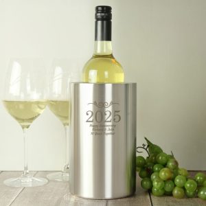 Personalised Stainless Steel Number Frame Wine Cooler