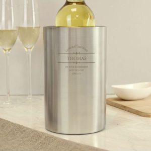 Personalised Stainless Steel Diamond Wine Cooler