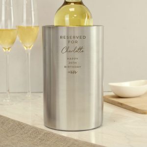 Personalised Free Text Stainless Steel Wine Cooler