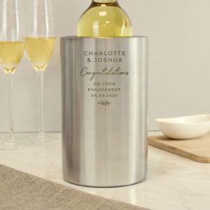 Personalised Free Text Stainless Steel Wine Cooler