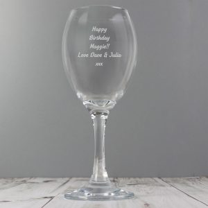 Personalised Any Message Wine Glass In a Box