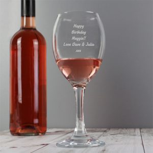 Personalised Any Message Wine Glass In a Box