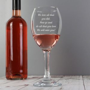 Personalised Any Message Wine Glass In a Box