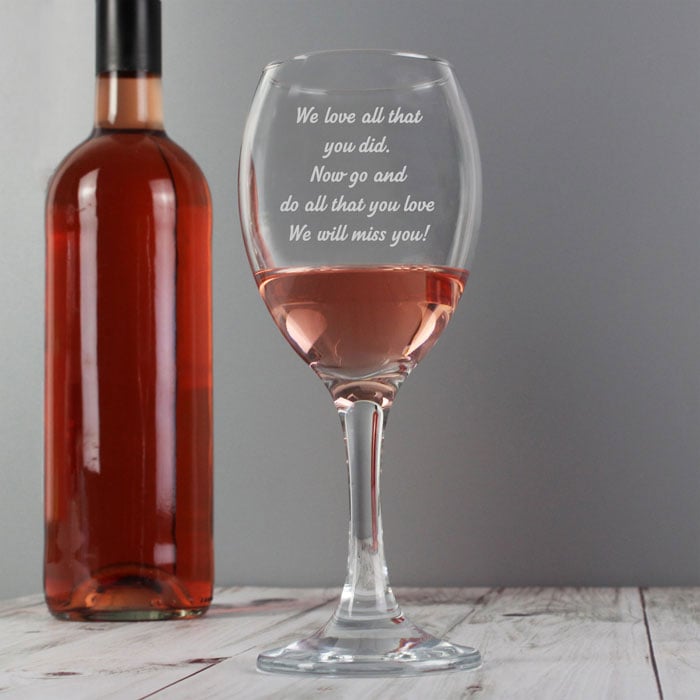 Personalised Any Message Wine Glass In a Box