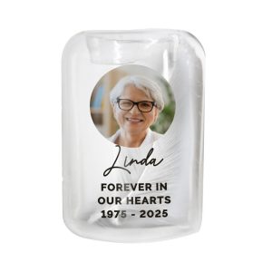 Personalised Photo Upload Memorial Feather Tealight Holder