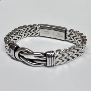 Personalised Men's Stainless Steel Infinity Knot Bracelet