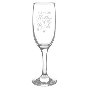 Personalised Engraved Mother of the Bride Flute Glass