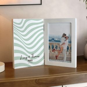 Personalised Wooden Hinged 6x4 Inch Photo Frame