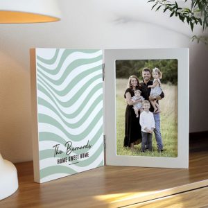 Personalised Wooden Hinged 6x4 Inch Photo Frame