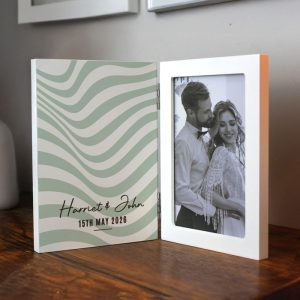 Personalised Wooden Hinged 6x4 Inch Photo Frame