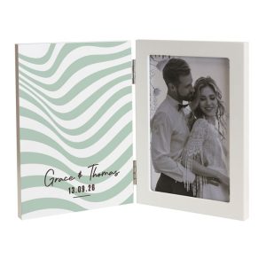 Personalised Wooden Hinged 6x4 Inch Photo Frame