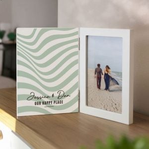 Personalised Wooden Hinged 6x4 Inch Photo Frame