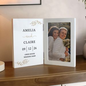 Personalised Anniversary Wooden Hinged 6x4 Inch Photo Frame