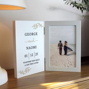 Personalised Anniversary Wooden Hinged 6x4 Inch Photo Frame