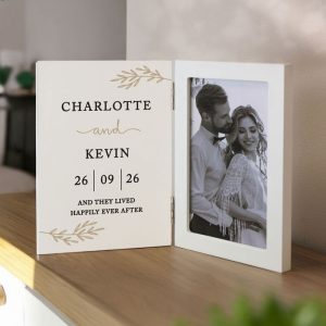 Personalised Anniversary Wooden Hinged 6x4 Inch Photo Frame