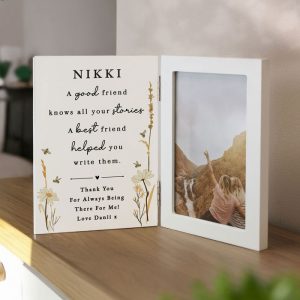 Personalised Best Friend Wooden Hinged 6x4 Inch Photo Frame