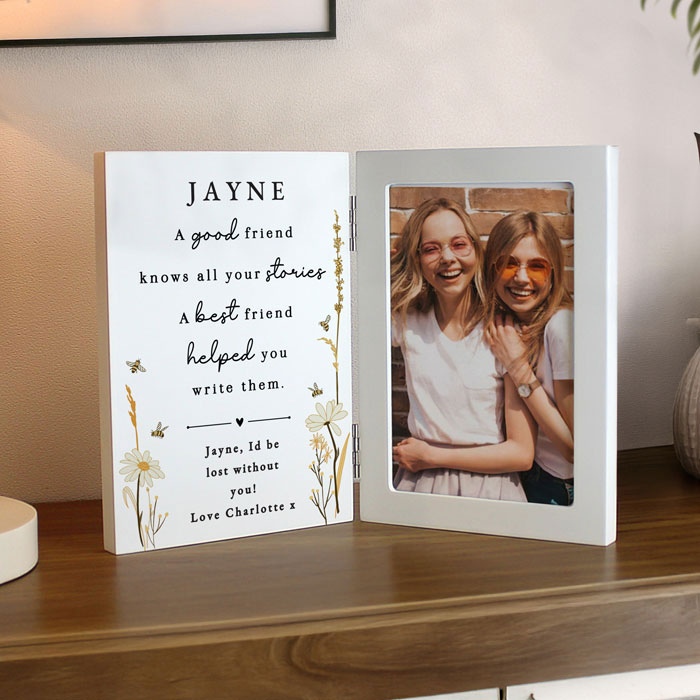 Personalised Best Friend Wooden Hinged 6x4 Inch Photo Frame