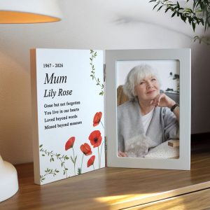 Personalised Memorial Wooden Hinged 6x4 Inch Photo Frame